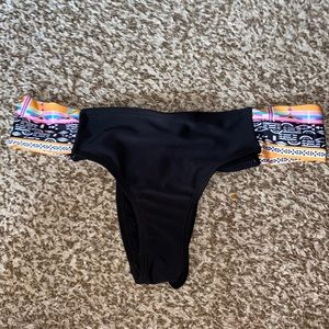 Black Cheeky Bikini Bottoms Size L